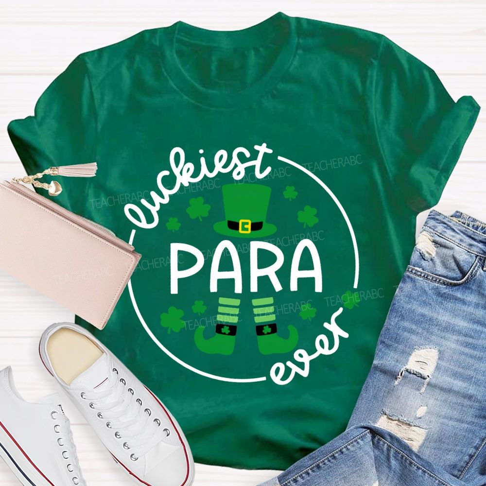 Luckiest Para Ever Magic Hat And Clover Happy Saint Patrick'S Day T-shirt