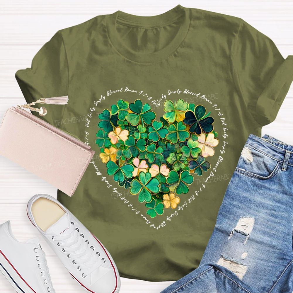 Lucky Clover Print Happy Saint Patrick'S Day T-shirt