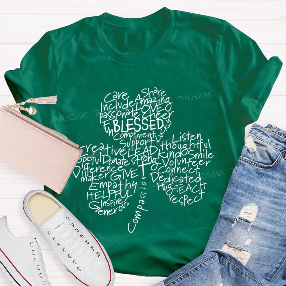 Blessed Care Share Clover T-Shirt
