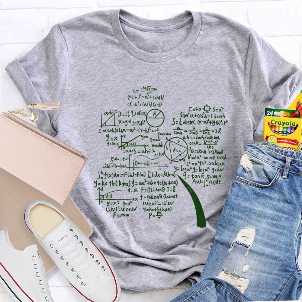 Mathematics And The Clover Math Teacher T-shirt