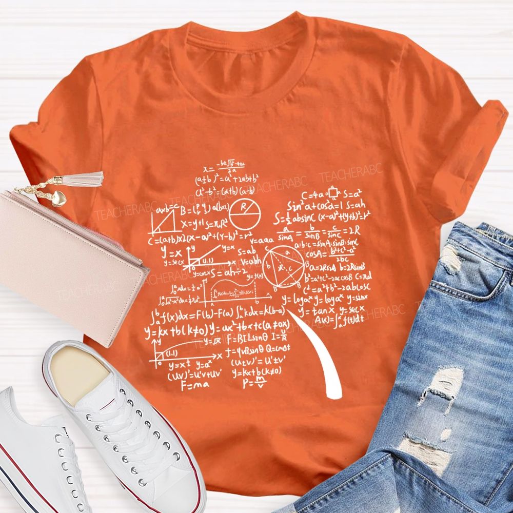 Mathematics And The Clover Math Teacher T-shirt