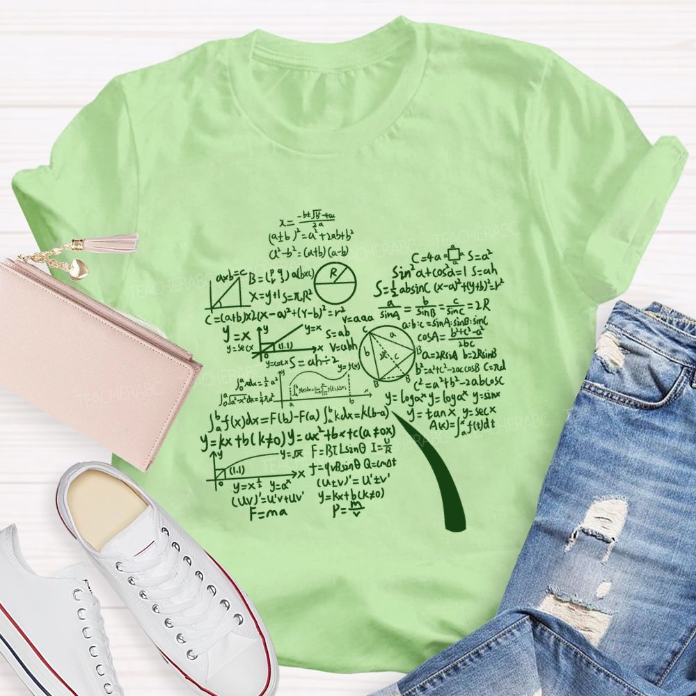 Mathematics And The Clover Math Teacher T-shirt
