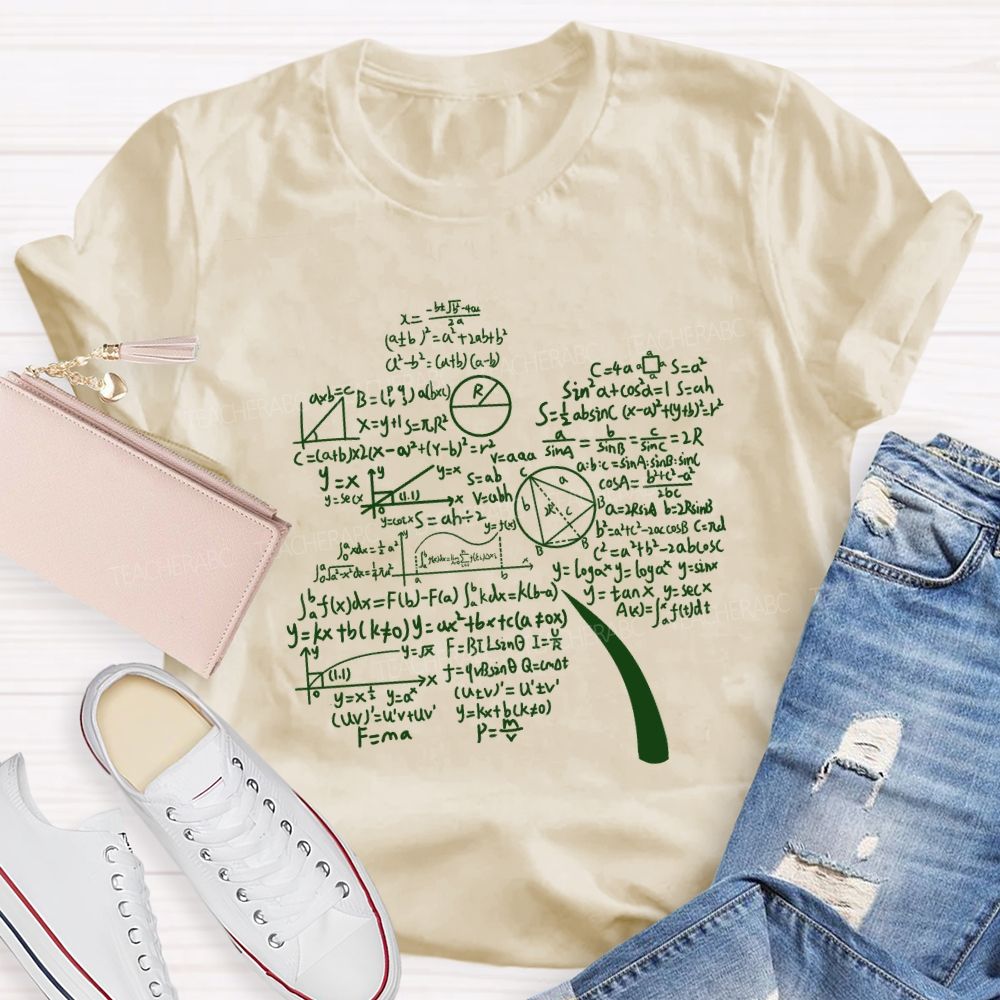 Mathematics And The Clover Math Teacher T-shirt