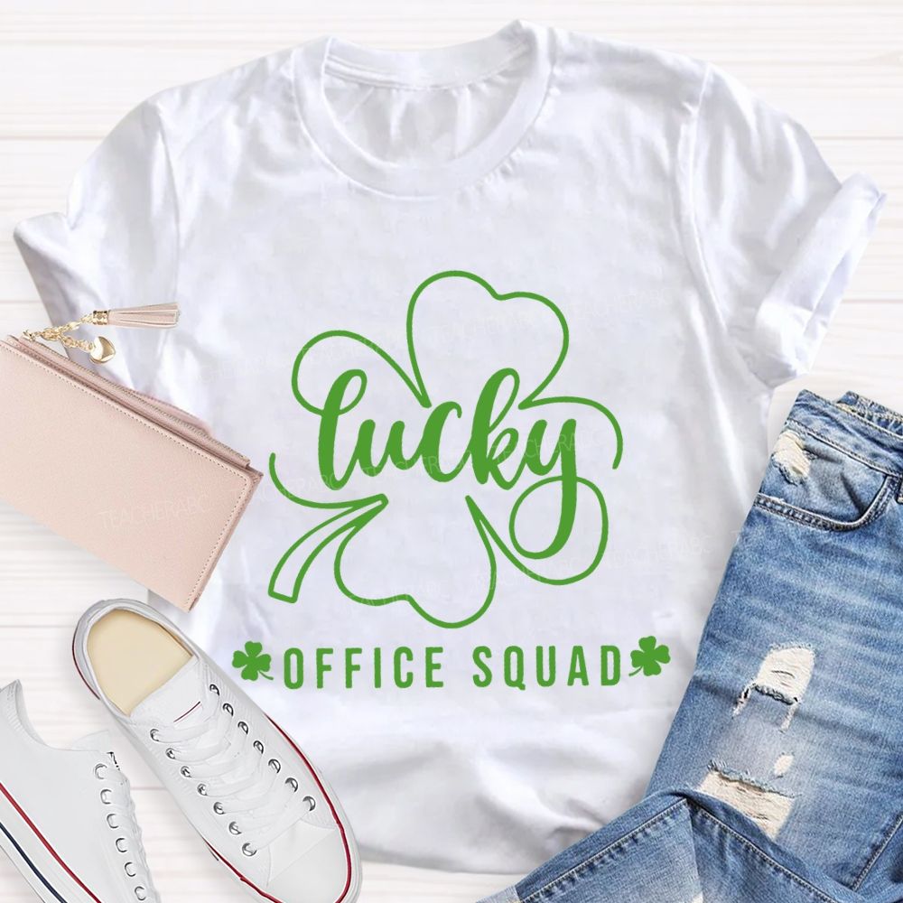 Lucky Office Squad Lucky Four-Leaf Clover T-shirt