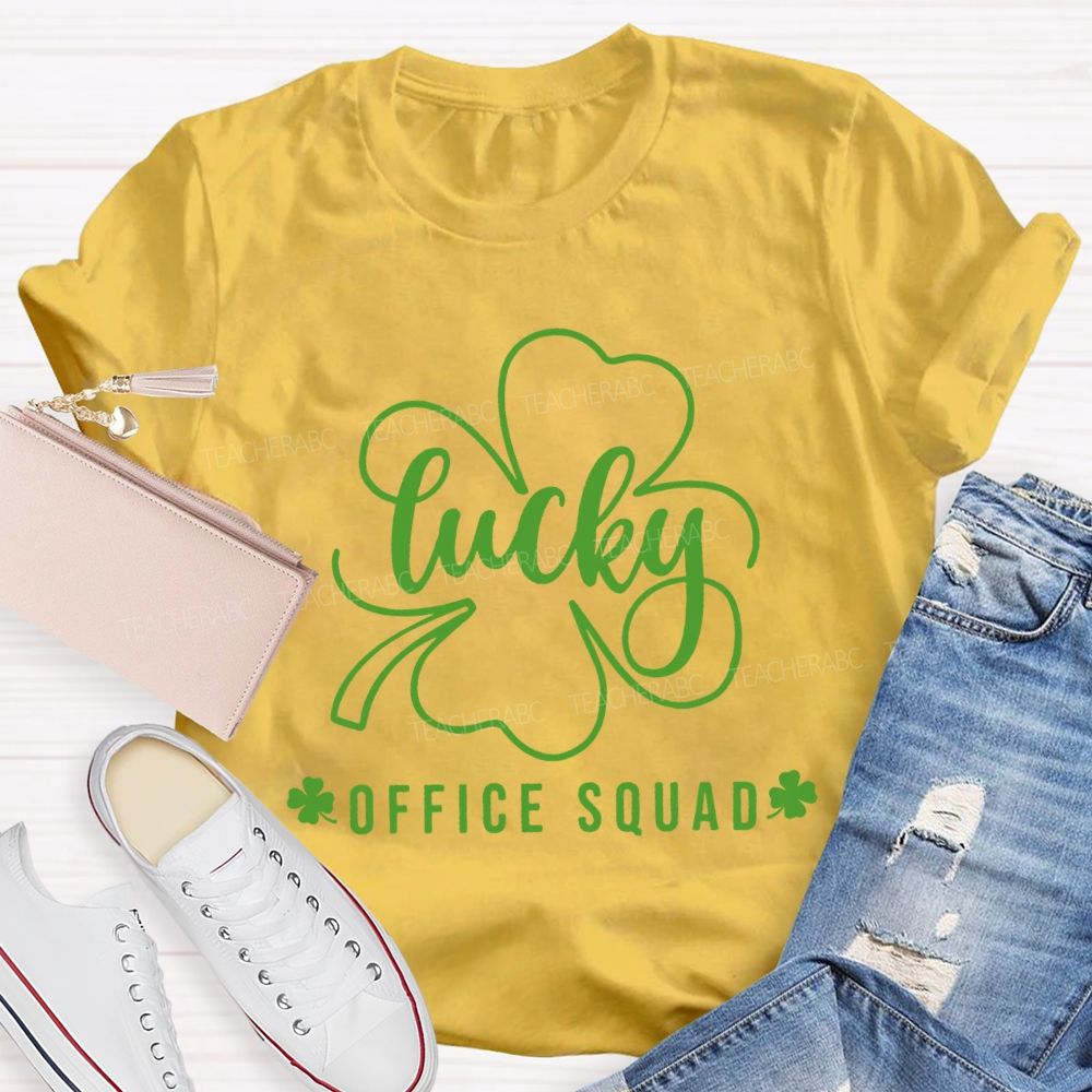 Lucky Office Squad Lucky Four-Leaf Clover T-shirt