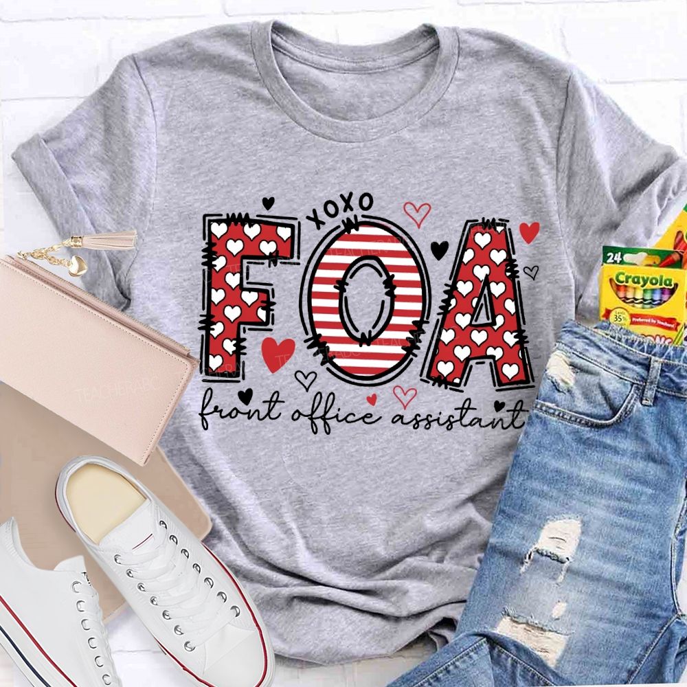 Front Office Assistant Heart-Shaped Font For Valentine'S Day T-shirt