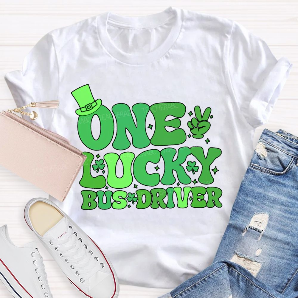 One Lucky Bus Driver Happy Saint Patrick'S Day T-shirt