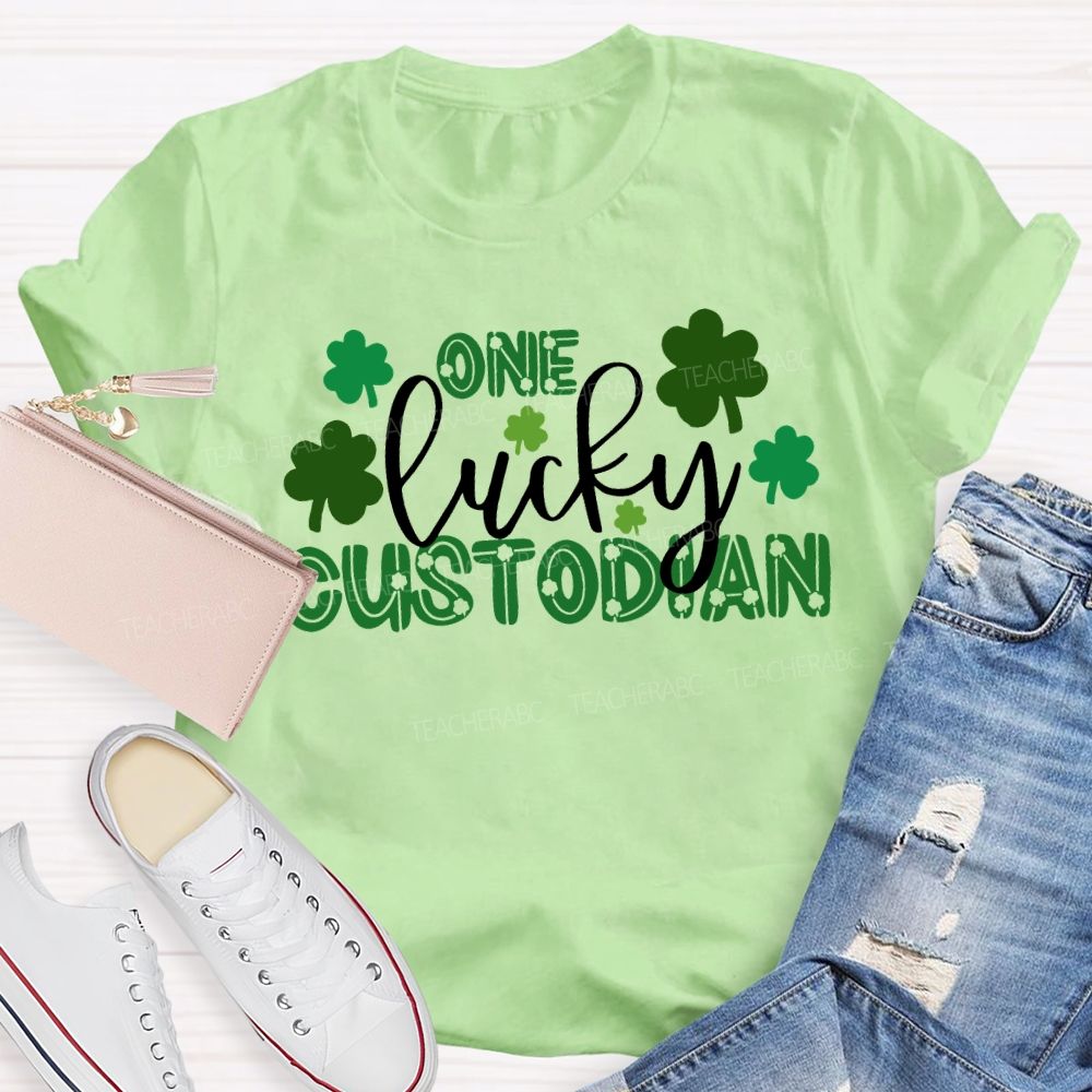 One Lucky Custodian Saint Patrick'S Day T-shirt