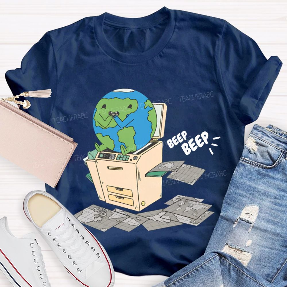 Beep Beep Exploring The Earth Science Teacher T-shirt