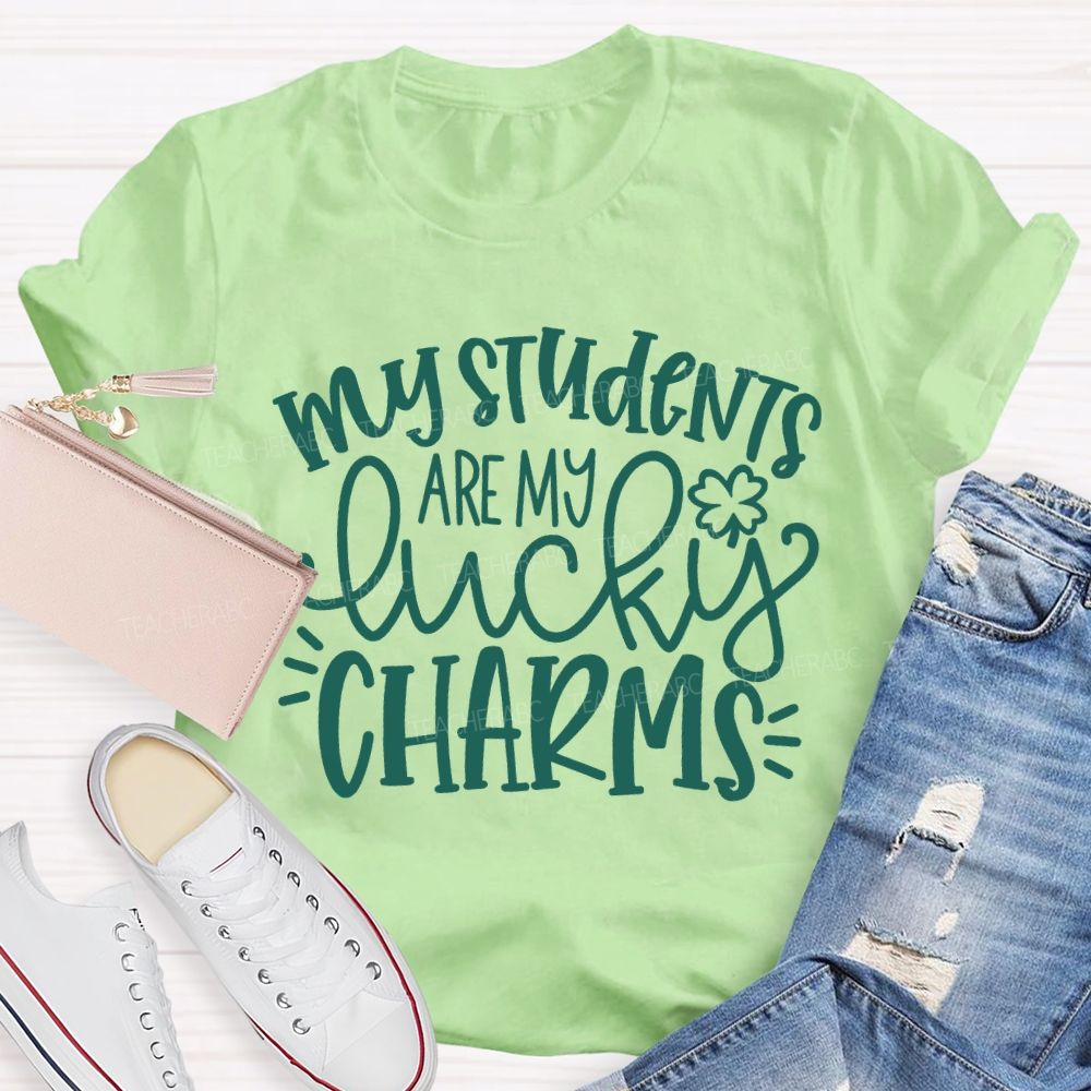 My Students Are My Lucky Charms St Patrick'S Day Teacher T-shirt