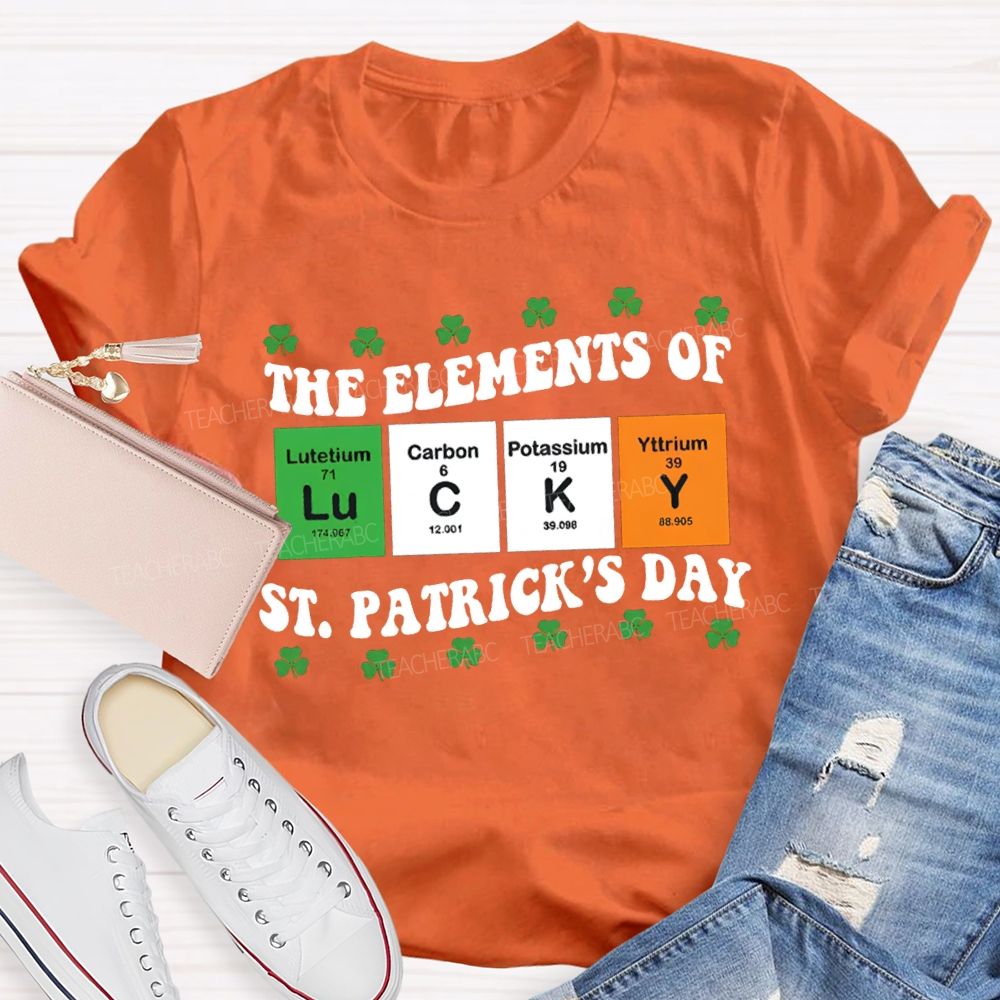 The Elements Of Lucky Science Teacher T-shirt