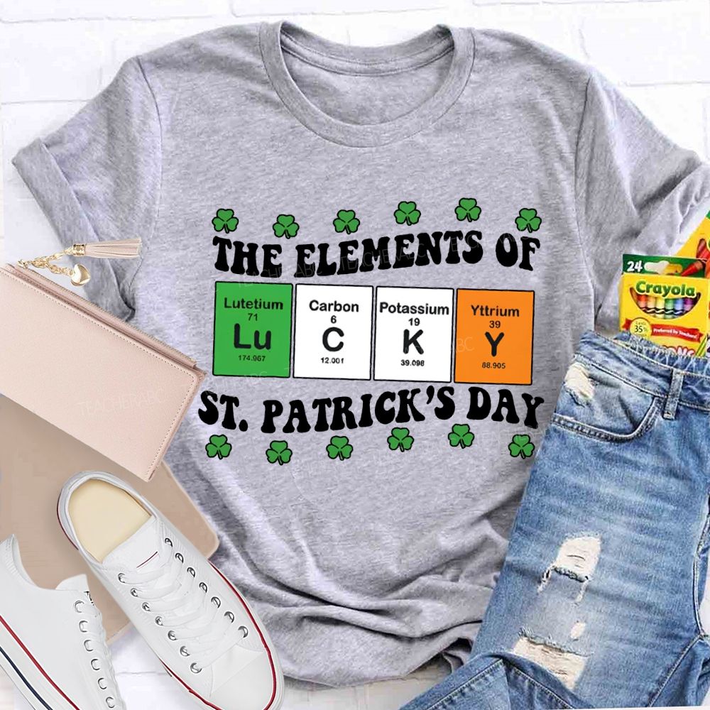The Elements Of Lucky Science Teacher T-shirt