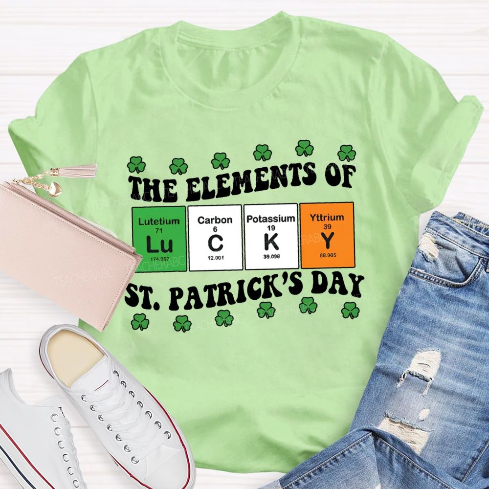 The Elements Of Lucky Science Teacher T-shirt