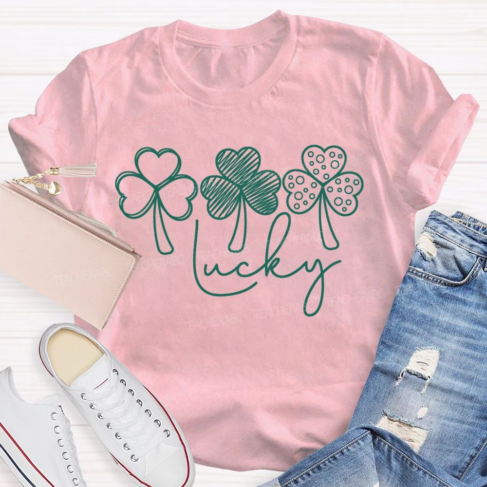 Lucky Clover Happy Saint Patrick'S Day Teacher T-shirt