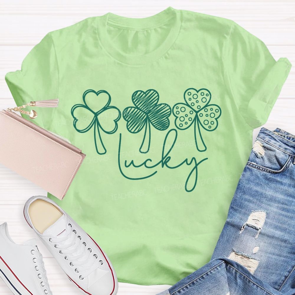 Lucky Clover Happy Saint Patrick'S Day Teacher T-shirt
