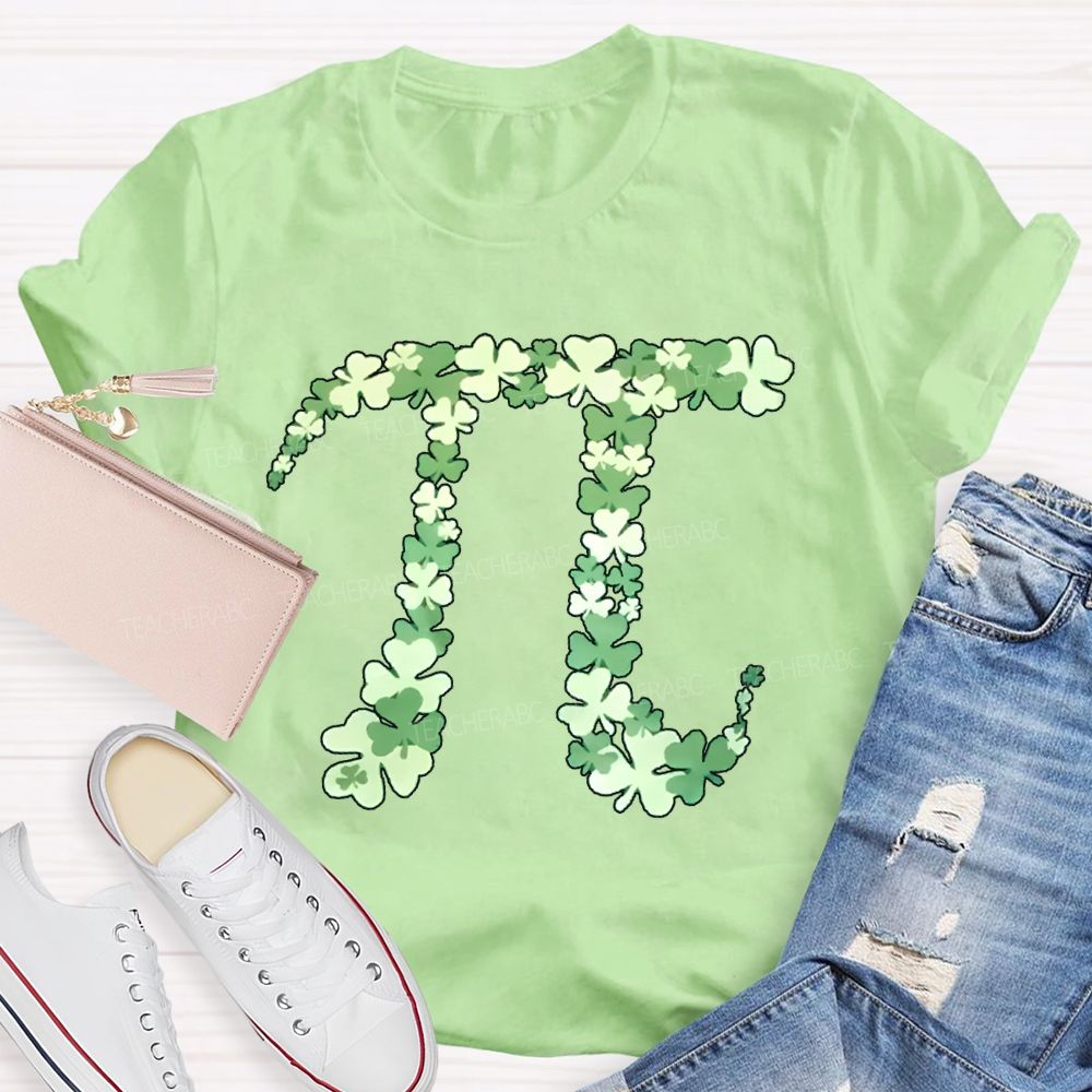 Lucky Clover Pi  Math Teacher T-shirt