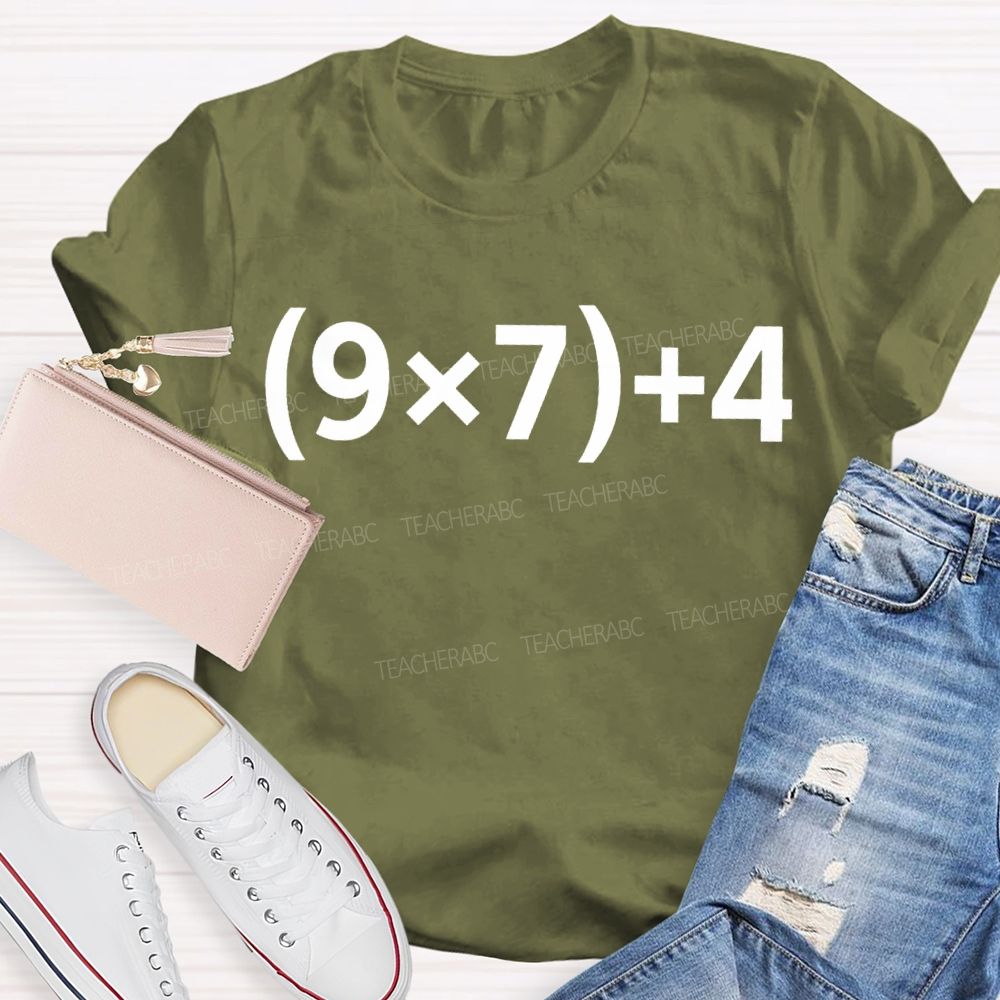 The Number 67 Arithmetic And Mathematics Teacher T-shirt