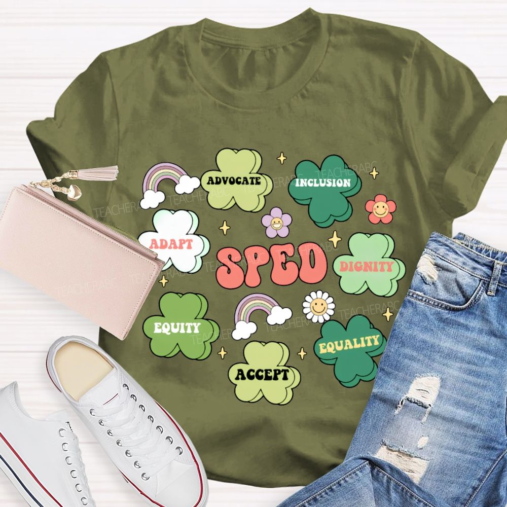 Sped Adapt Advocate Inclusion Dignity Equity Accept T-shirt