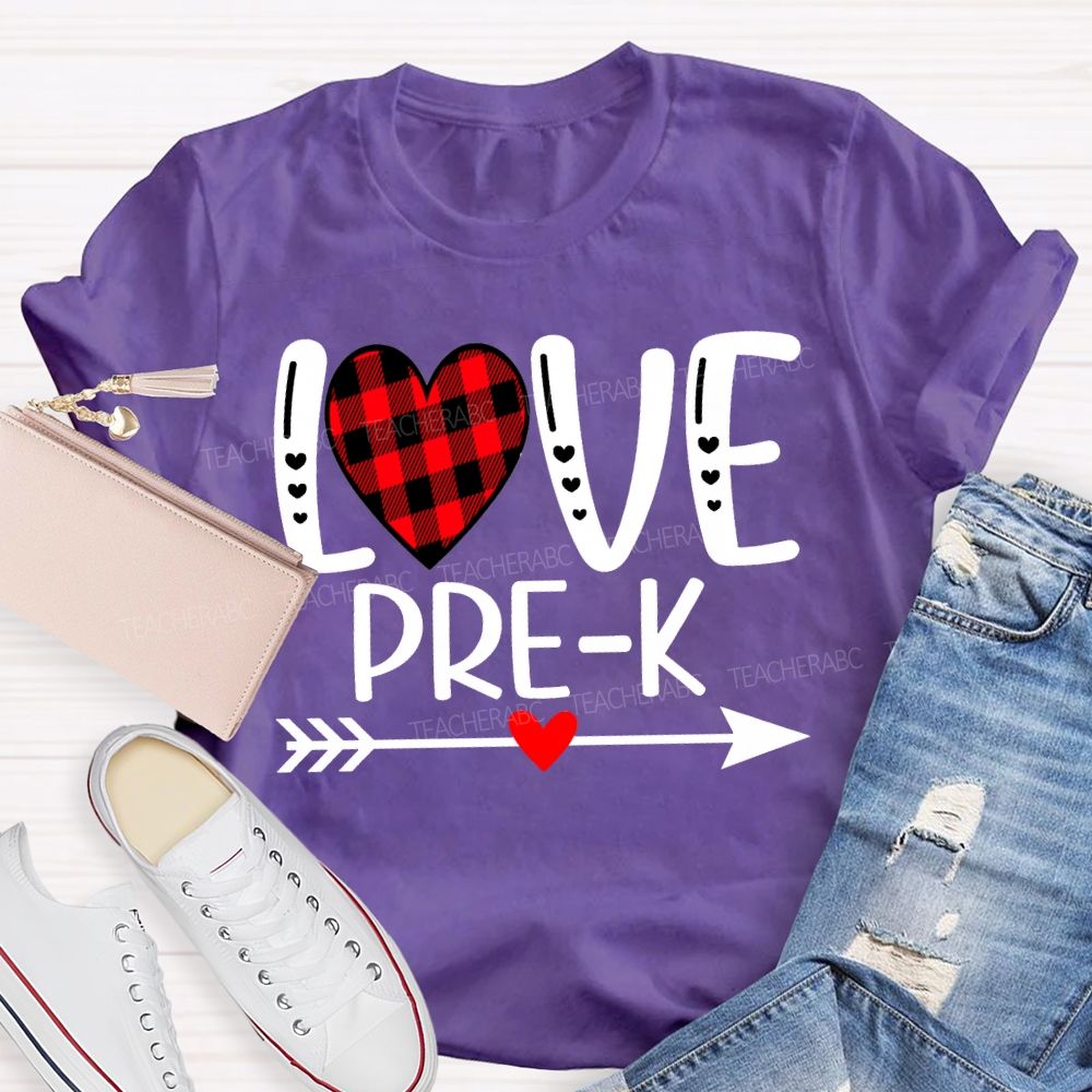 Personalized Grade Love Heart Valentine'S Day Teacher T-shirt