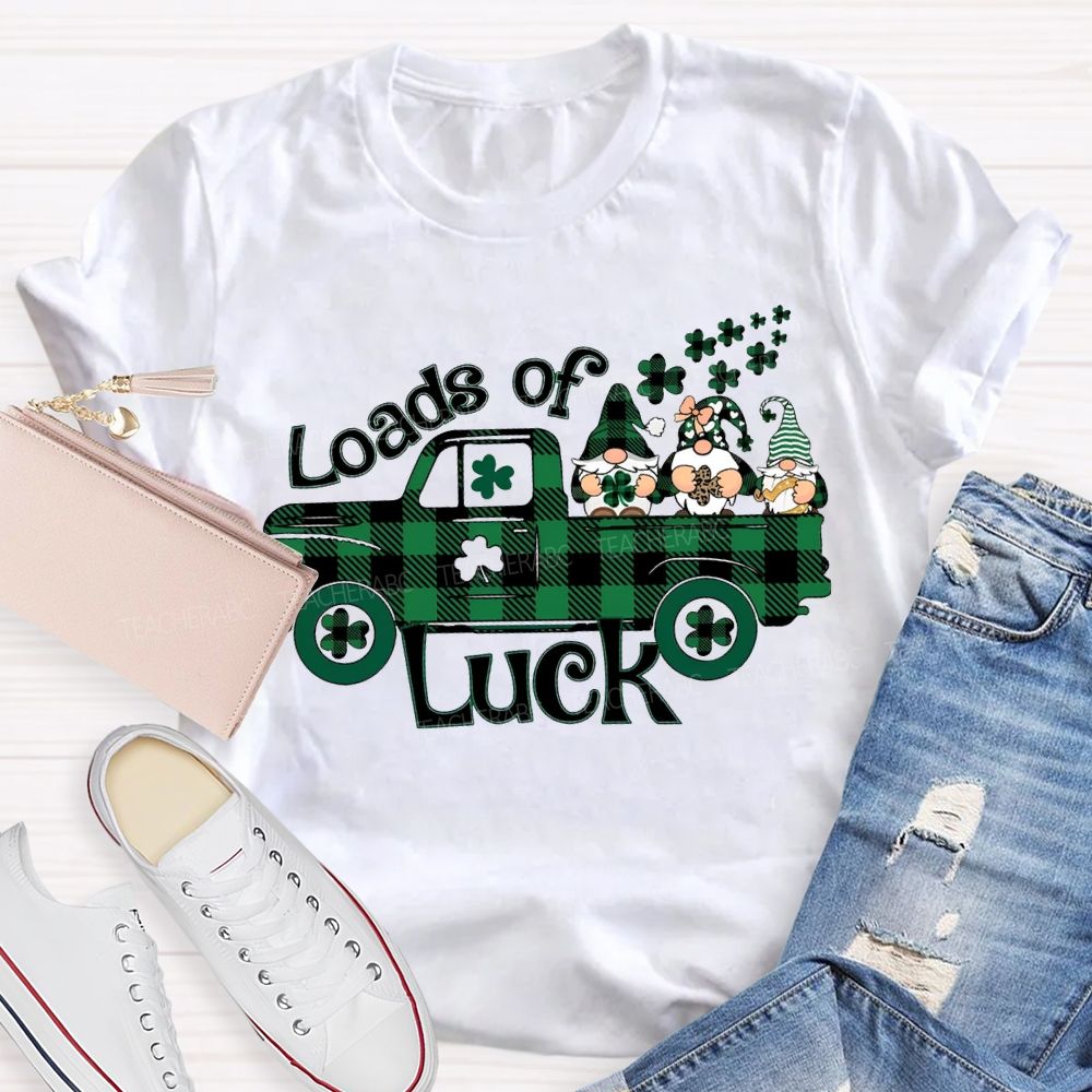 Loads Of Luck Dwarves And Clover Teacher T-shirt