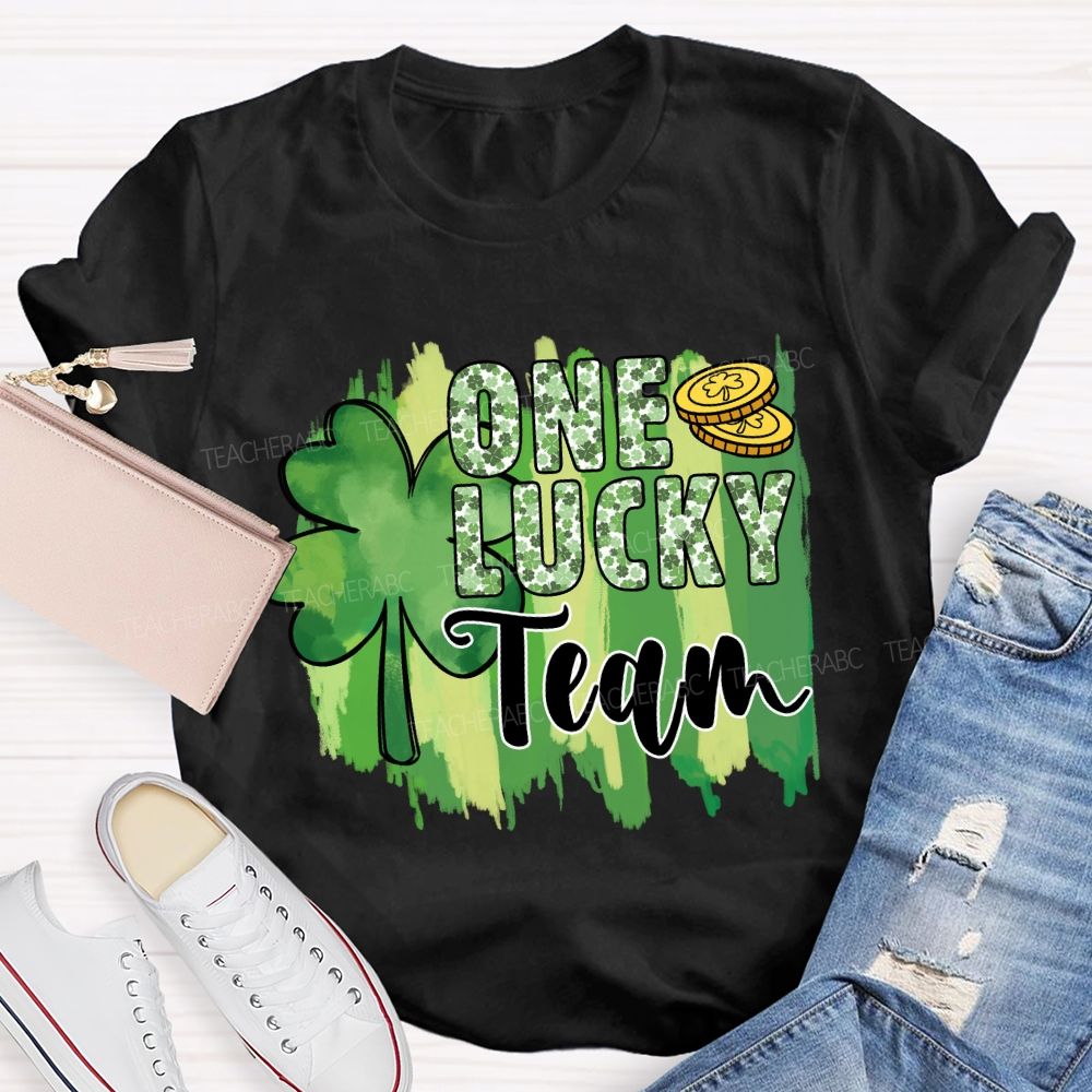One Lucky Team Make Difference Teacher T-shirt