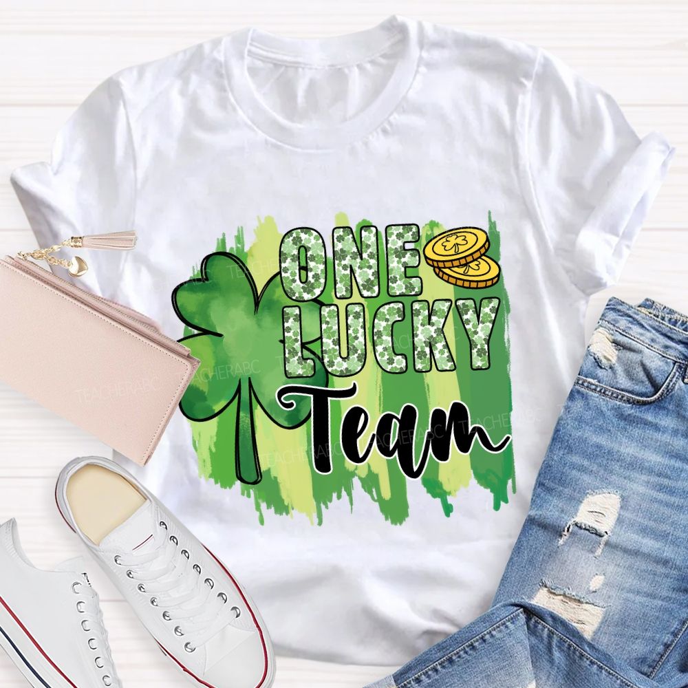 One Lucky Team Make Difference Teacher T-shirt