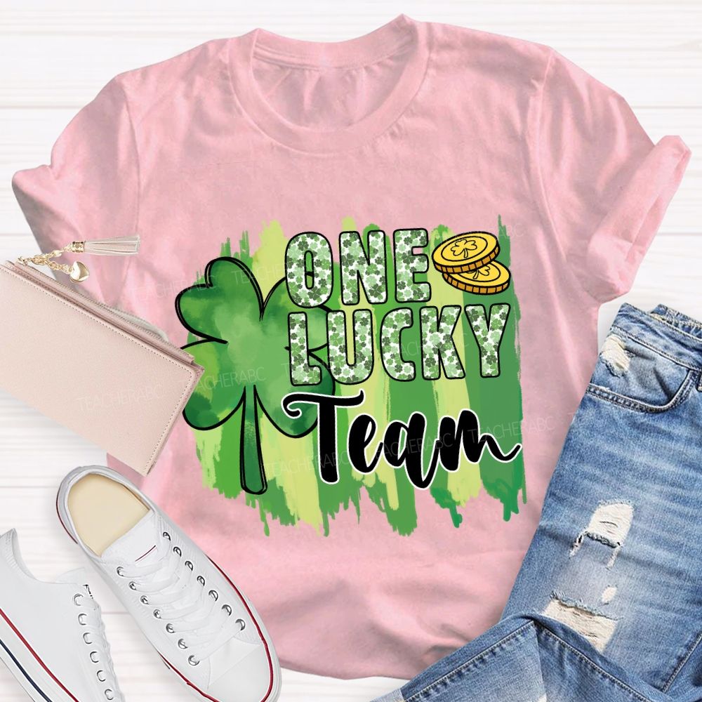 One Lucky Team Make Difference Teacher T-shirt