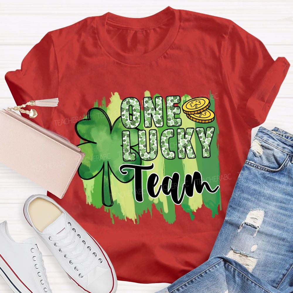 One Lucky Team Make Difference Teacher T-shirt
