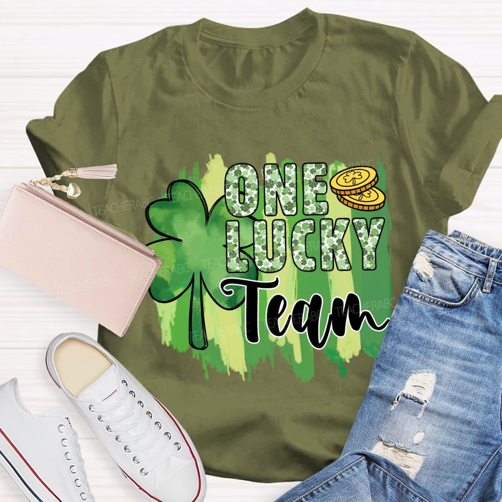One Lucky Team Make Difference Teacher T-shirt