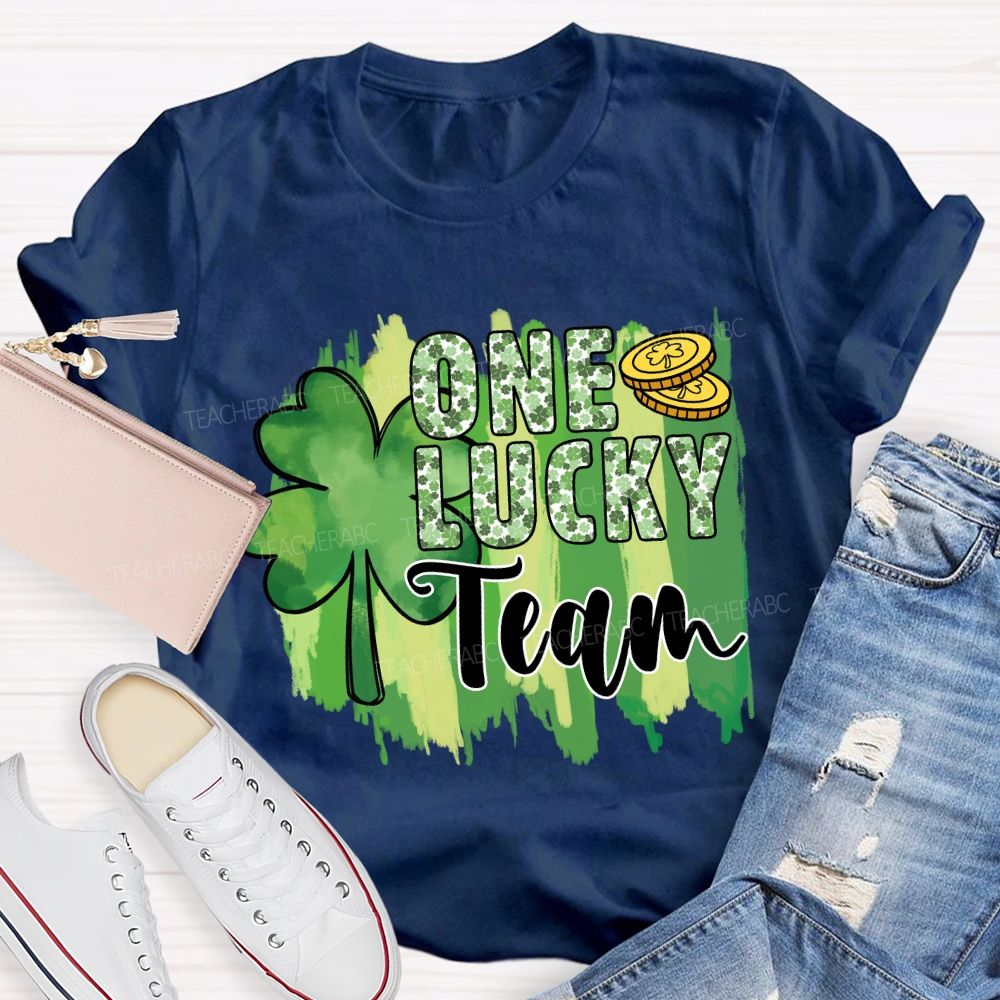 One Lucky Team Make Difference Teacher T-shirt