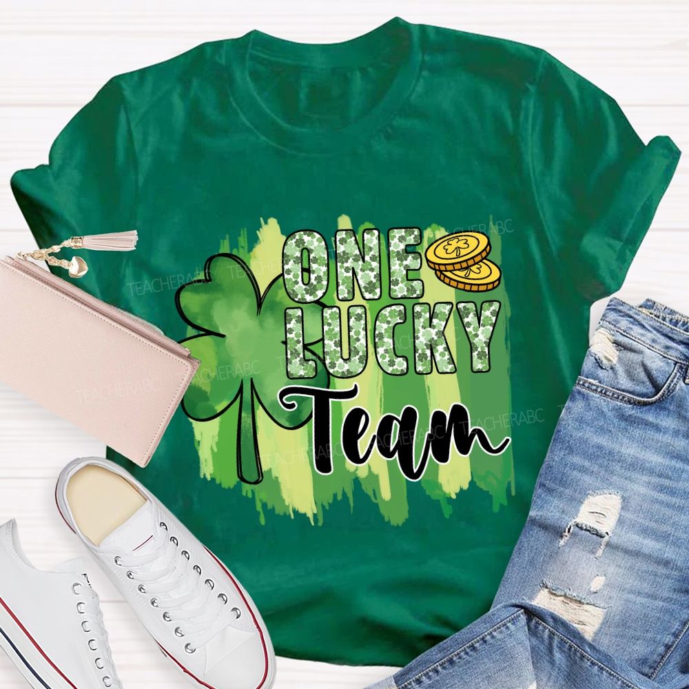 One Lucky Team Make Difference Teacher T-shirt