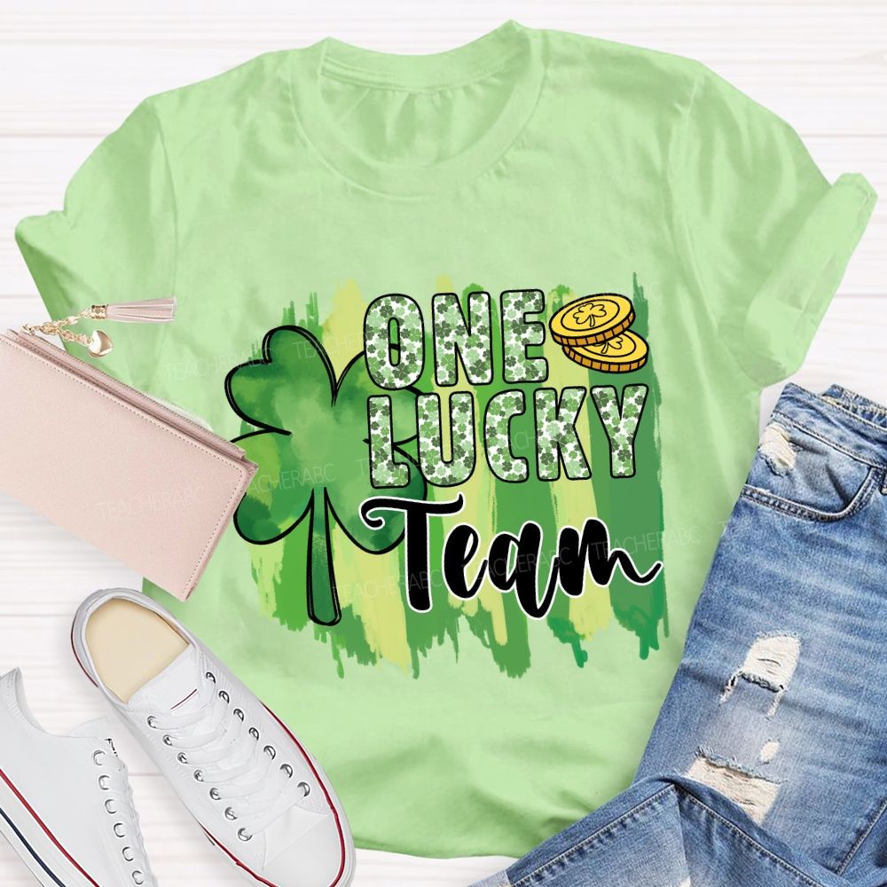 One Lucky Team Make Difference Teacher T-shirt