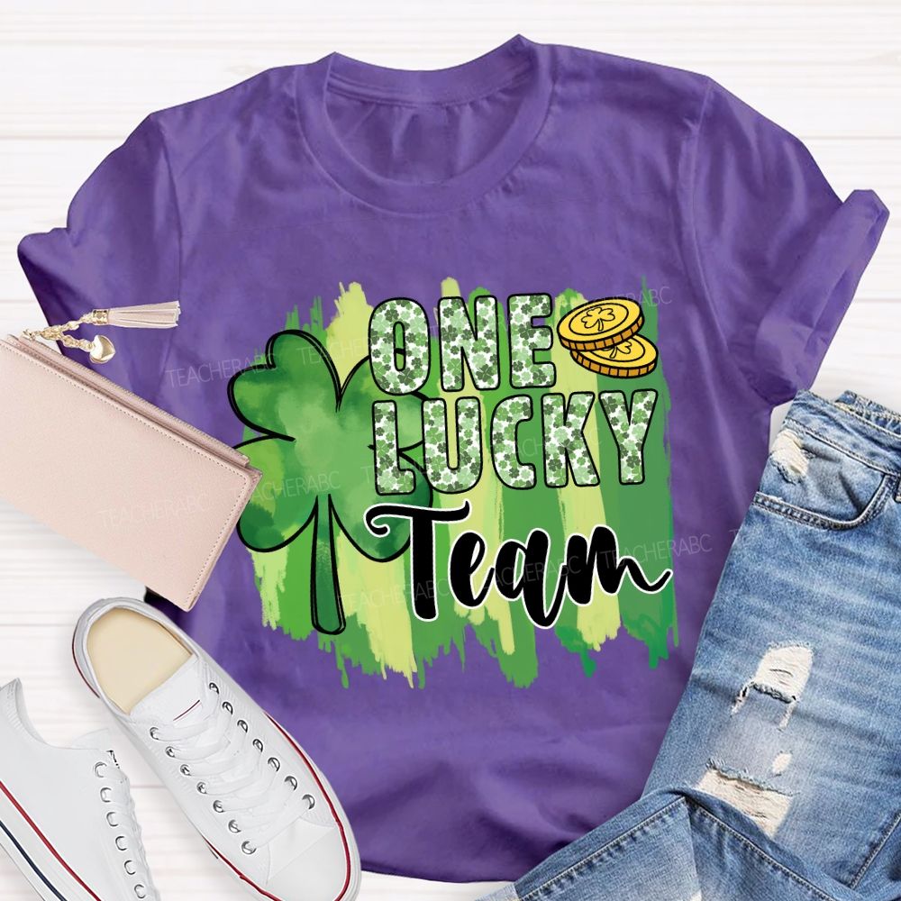 One Lucky Team Make Difference Teacher T-shirt
