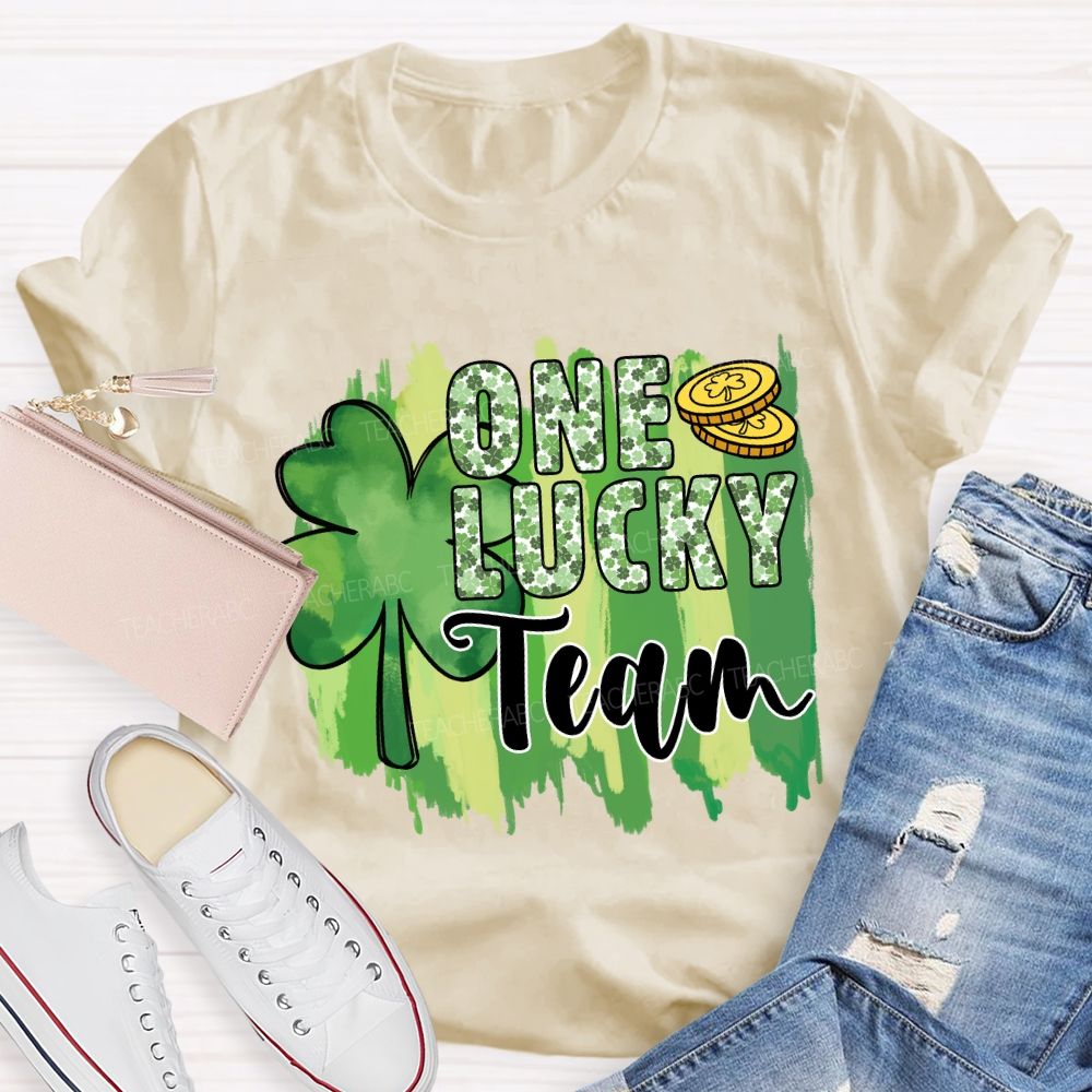 One Lucky Team Make Difference Teacher T-shirt