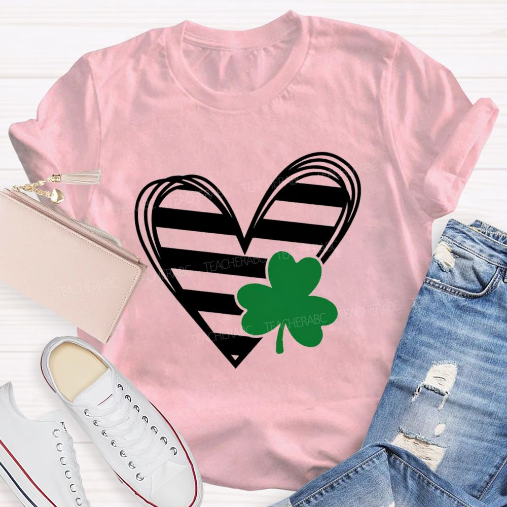 Luck Heart Saint Patrick's Day Teacher T-Shirt