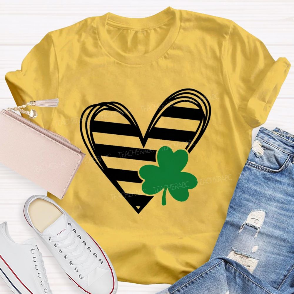 Luck Heart Saint Patrick's Day Teacher T-Shirt