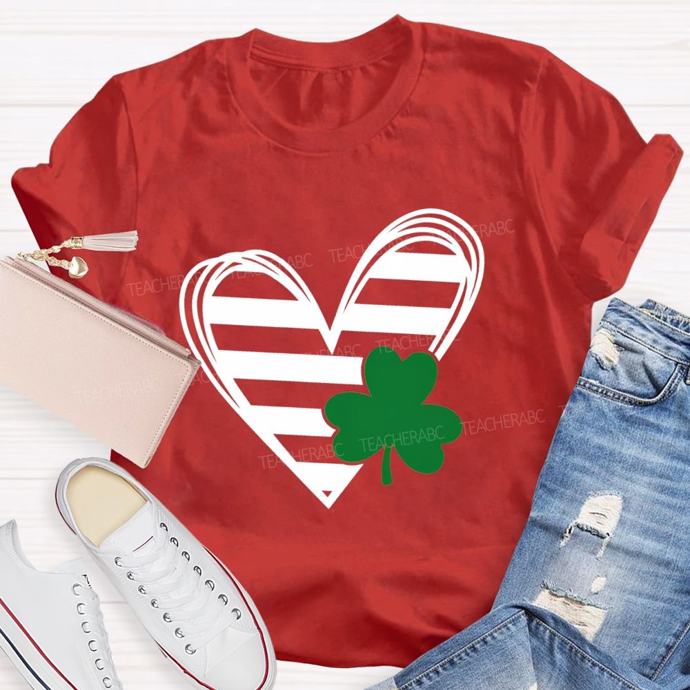 Luck Heart Saint Patrick's Day Teacher T-Shirt
