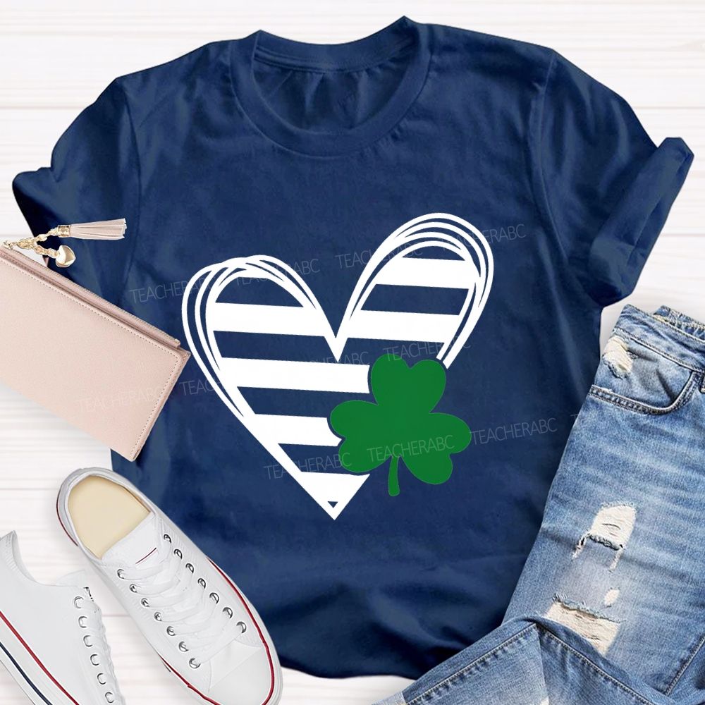 Luck Heart Saint Patrick's Day Teacher T-Shirt