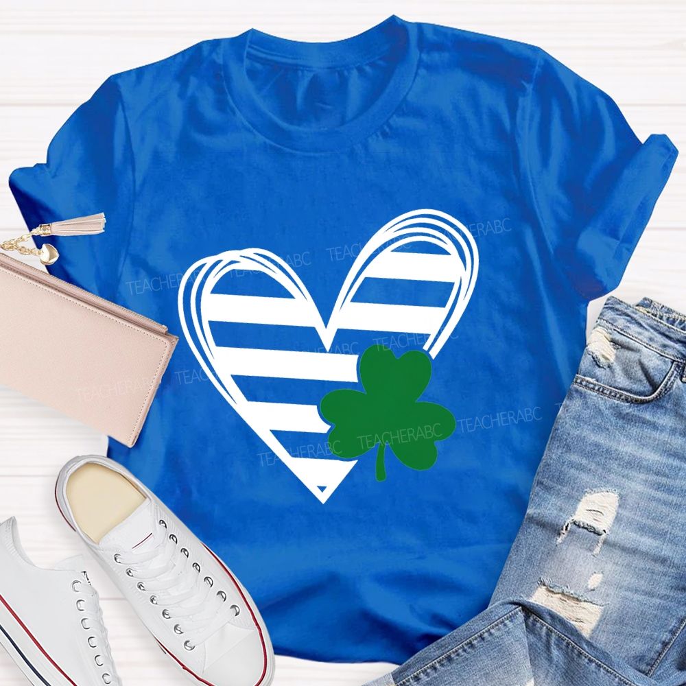 Luck Heart Saint Patrick's Day Teacher T-Shirt