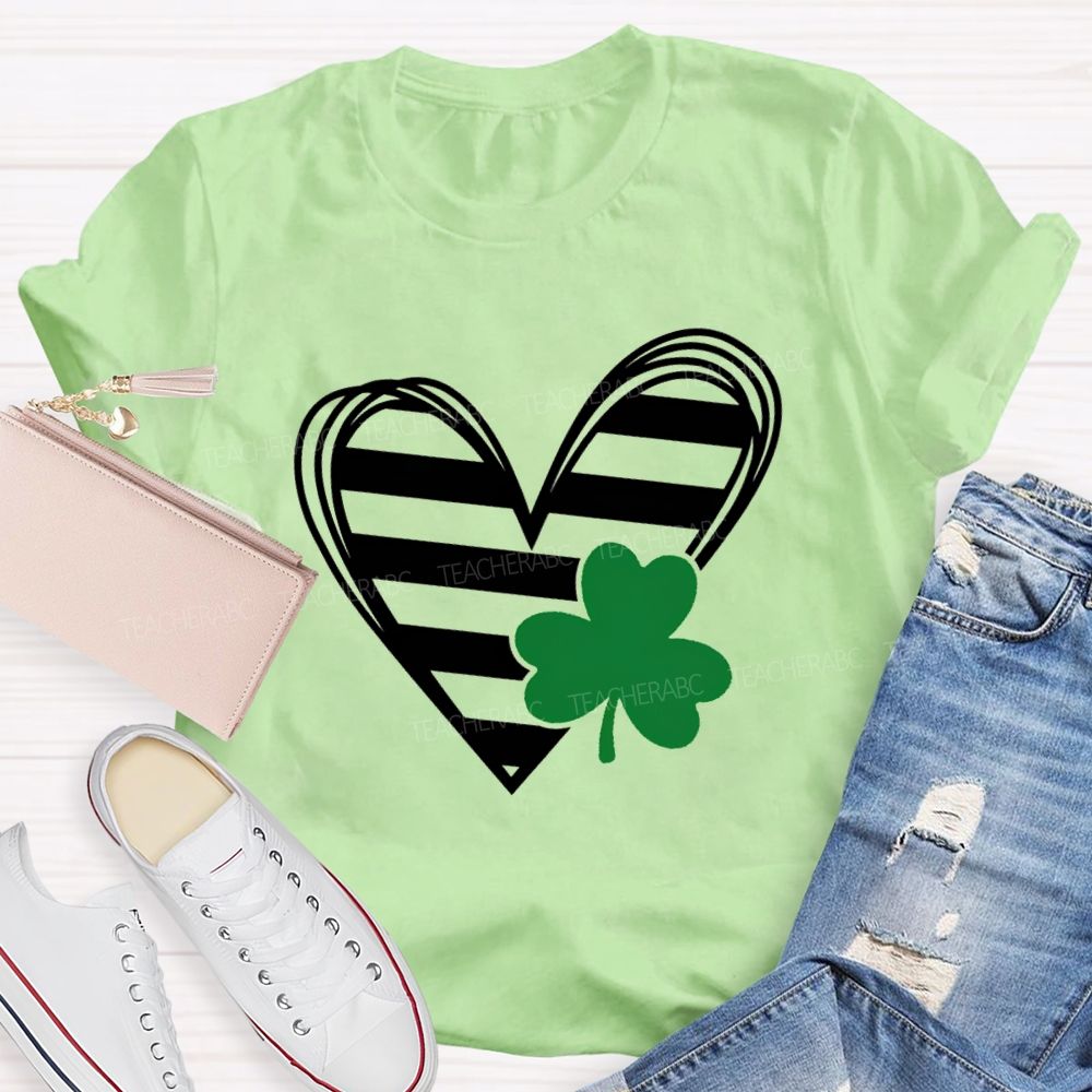 Luck Heart Saint Patrick's Day Teacher T-Shirt