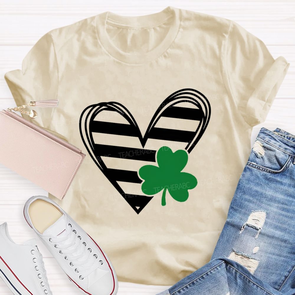Luck Heart Saint Patrick's Day Teacher T-Shirt