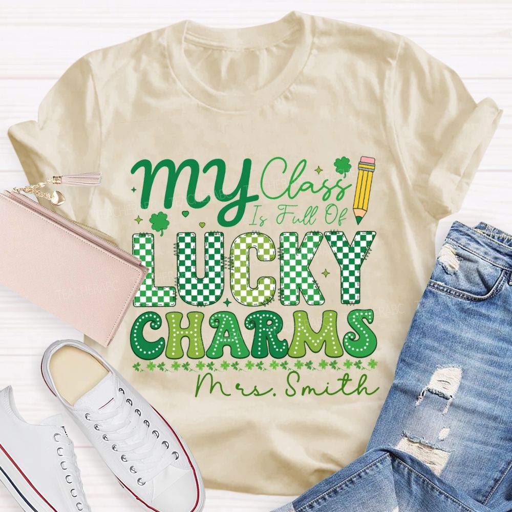 Personalized Name My Class Is Full Of Lucky Charms Teacher T-shirt