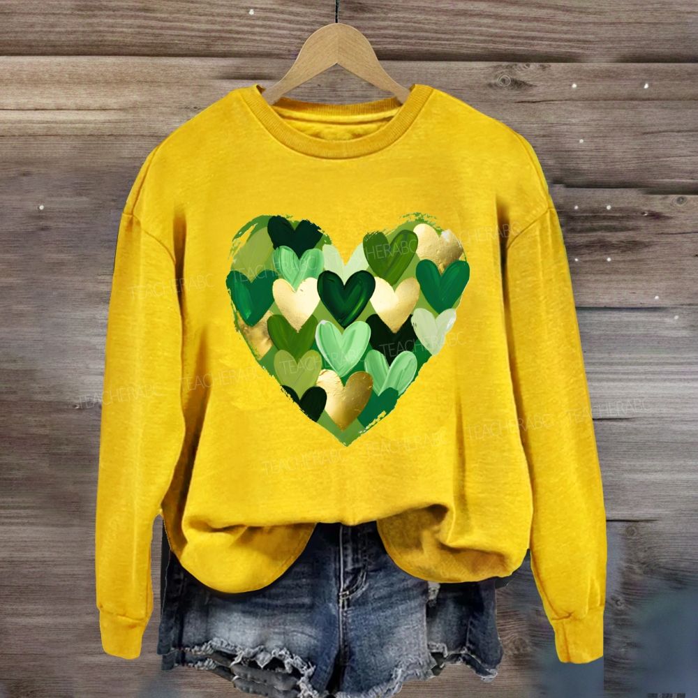 St. Patrick's Day Heart Teacher Sweatshirt