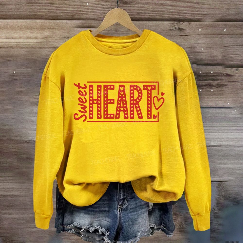 Sweet Heart Valentine's Day Teacher Sweatshirt
