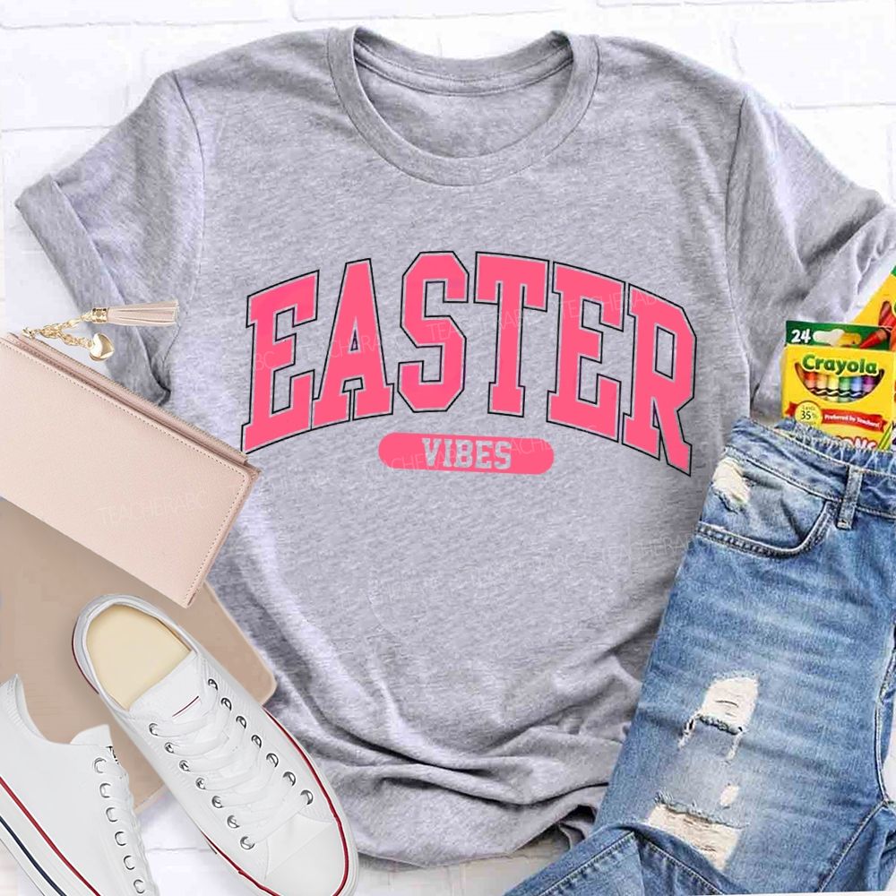 Comfort Colors Easter Vibes Teacher T-shirt