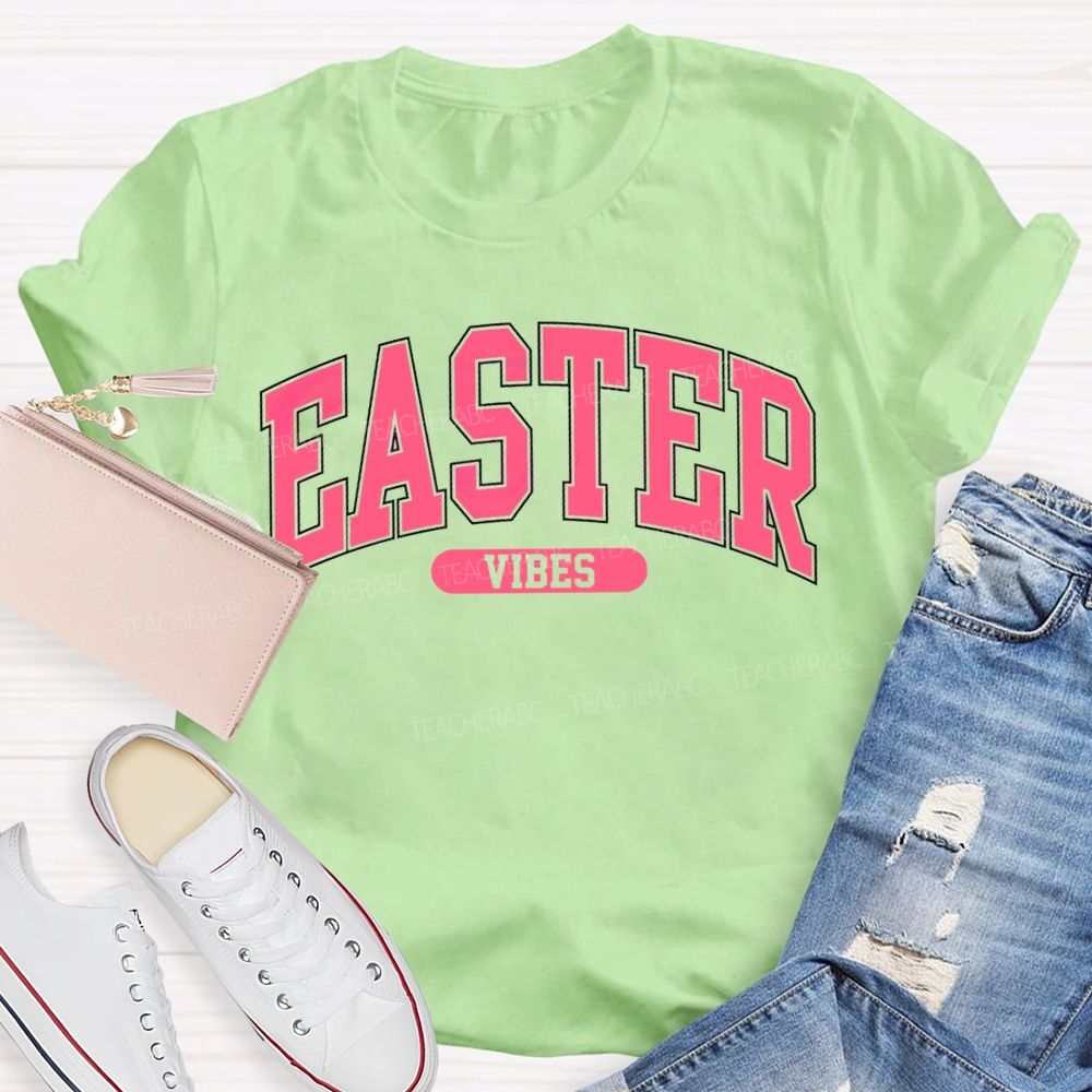 Comfort Colors Easter Vibes Teacher T-shirt
