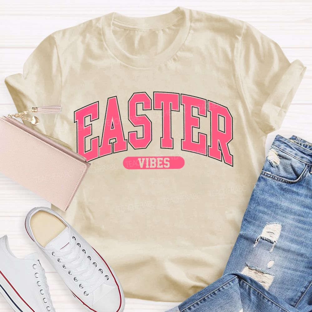 Comfort Colors Easter Vibes Teacher T-shirt