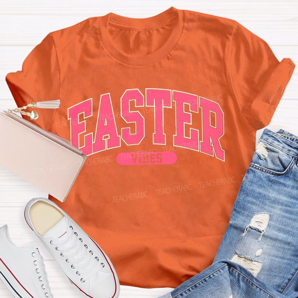 Comfort Colors Easter Vibes Teacher T-shirt