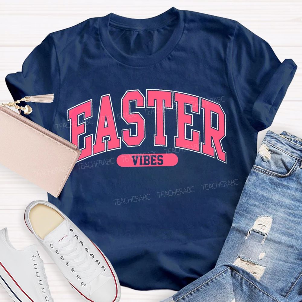 Comfort Colors Easter Vibes Teacher T-shirt