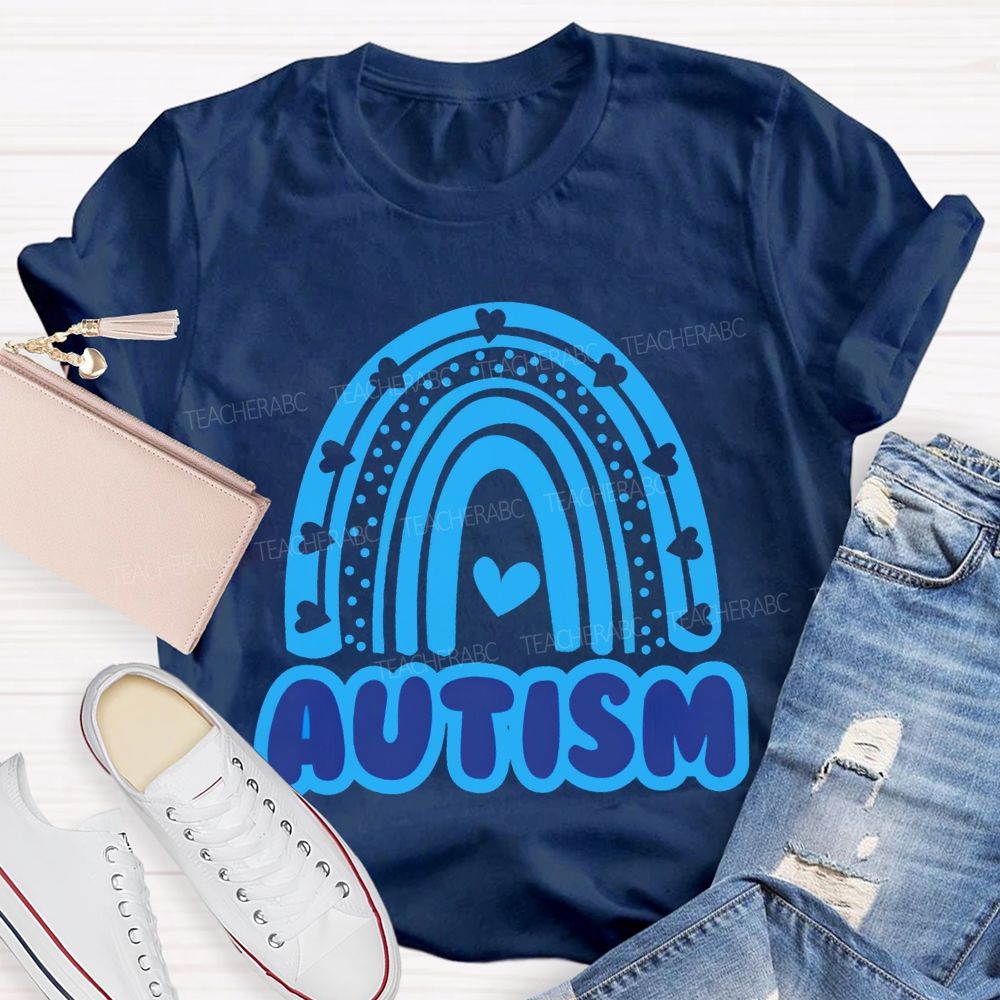 Autism Awareness Heart-Shaped Special Education Teacher T-shirt